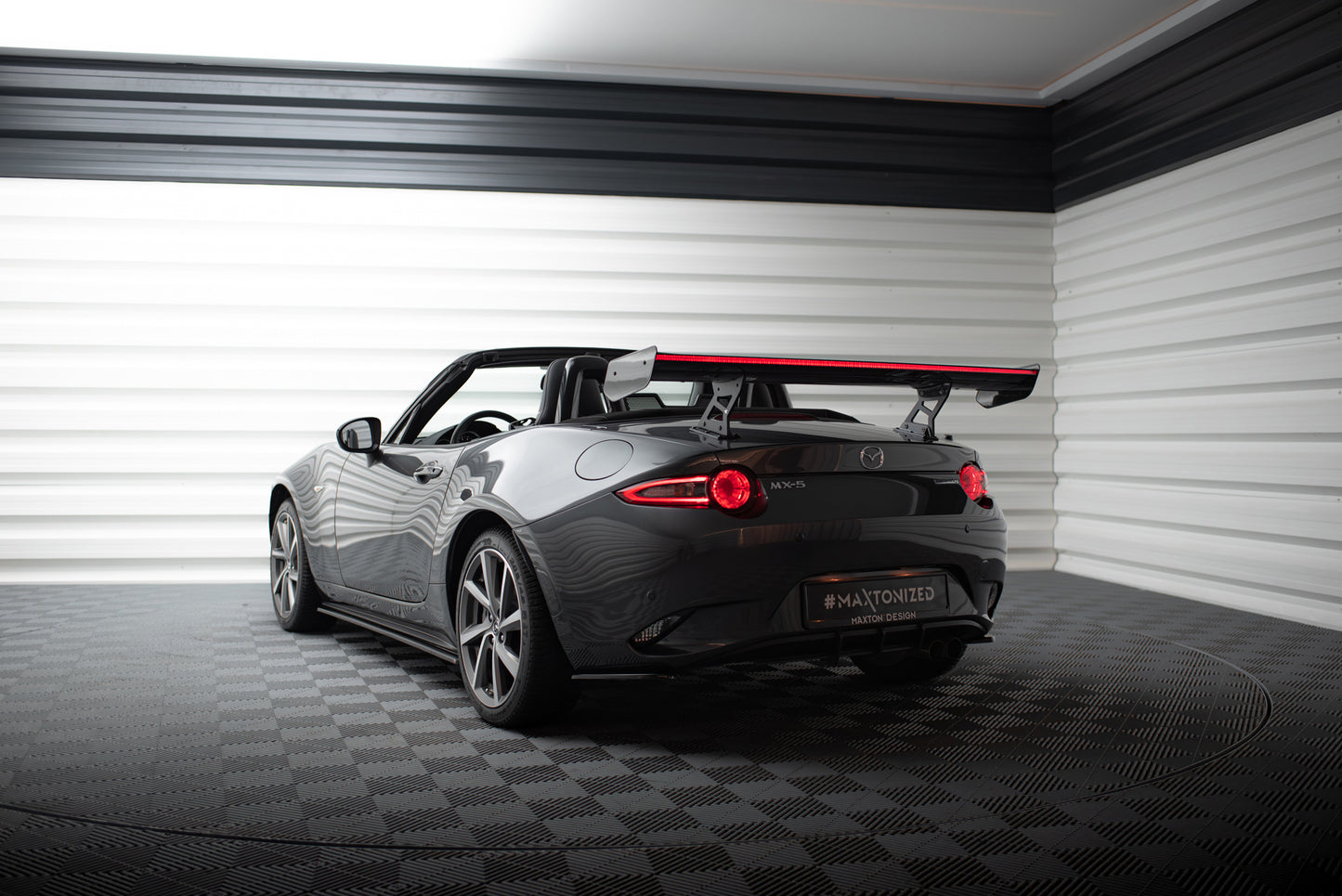 Carbon Spoiler With Internal Brackets Uprights + LED suitable for Mazda MX-5 ND (Mk4)