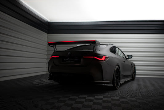 Karbonowy Spoiler Z Zewnętrznymi Wspornikami + LED pasujący do BMW M4 G82 / G82 Facelift / M440i / 4 M-Pack G22 / G22 Facelift