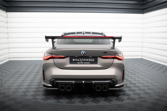 Karbonowy Spoiler Z Zewnętrznymi Wspornikami + LED pasujący do BMW M4 G82 / G82 Facelift / M440i / 4 M-Pack G22 / G22 Facelift