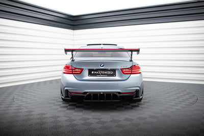 Carbon Spoiler With External Brackets Uprights + LED suitable for BMW 4 F32 / 4 F32 M-Pack Coupe