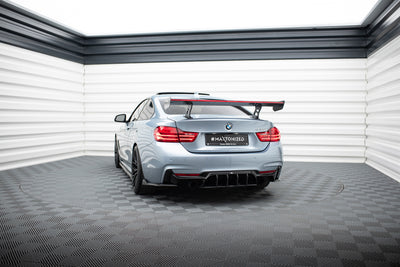 Karbonowy Spoiler Z Wewnętrznymi Wspornikami + LED pasujący do BMW 4 F32 / 4 F32 M-Pack Coupe