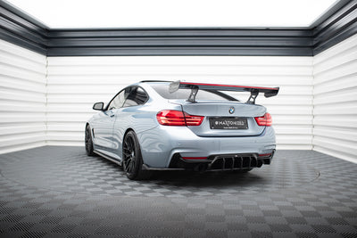 Karbonowy Spoiler Z Wewnętrznymi Wspornikami + LED pasujący do BMW 4 F32 / 4 F32 M-Pack Coupe