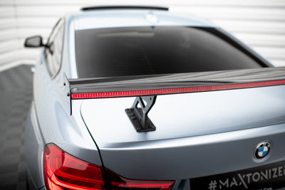 Karbonowy Spoiler Z Wewnętrznymi Wspornikami + LED pasujący do BMW 4 F32 / 4 F32 M-Pack Coupe