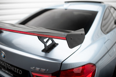 Karbonowy Spoiler Z Wewnętrznymi Wspornikami + LED pasujący do BMW 4 F32 / 4 F32 M-Pack Coupe