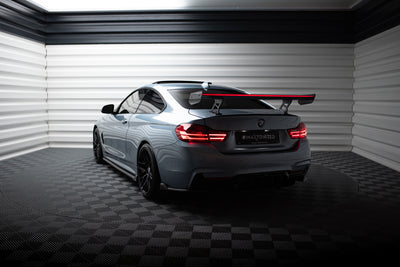 Karbonowy Spoiler Z Wewnętrznymi Wspornikami + LED pasujący do BMW 4 F32 / 4 F32 M-Pack Coupe