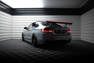 Karbonowy Spoiler Z Wewnętrznymi Wspornikami + LED pasujący do BMW 4 F32 / 4 F32 M-Pack Coupe