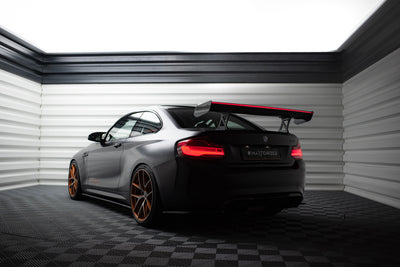 Carbon Spoiler With Internal Brackets Uprights + LED suitable for BMW M2 F87 / 2 / 2 M-Pack F22