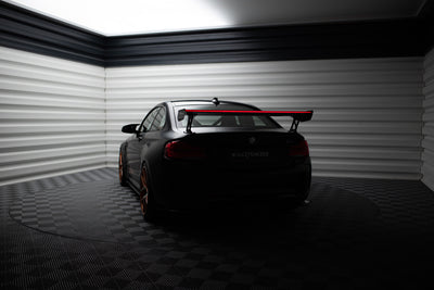 Carbon Spoiler With External Brackets Uprights + LED suitable for BMW M2 F87 / 2 / 2 M-Pack F22