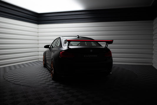 Karbonowy Spoiler Z Zewnętrznymi Wspornikami + LED pasujący do BMW M2 F87 / 2 / 2 M-Pack F22