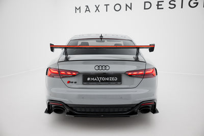Carbon Spoiler With External Brackets Uprights V.2 + LED suitable for Audi A5 / A5 S-Line / S5 / RS5 Coupe F5 / F5 Facelift
