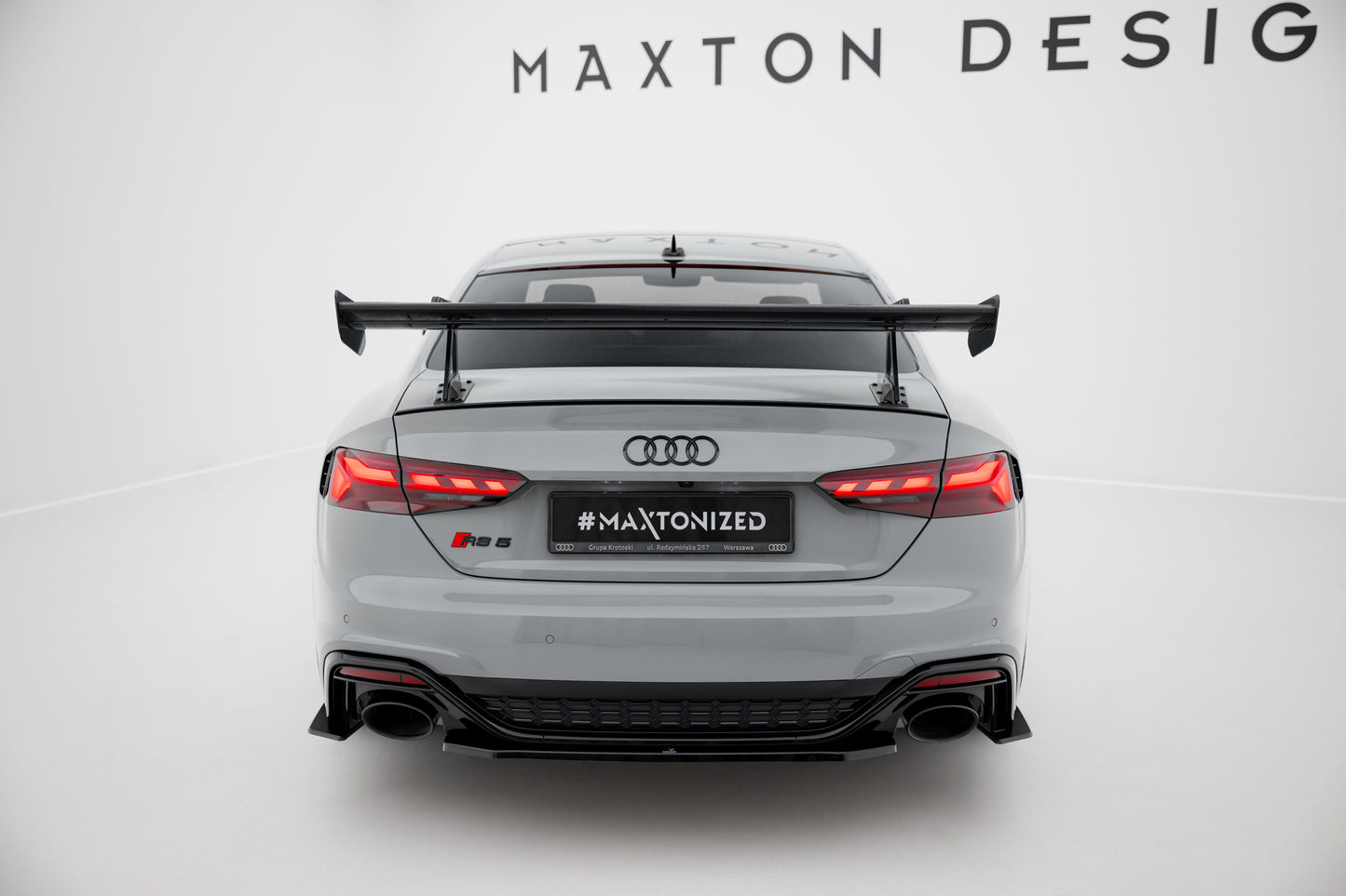 Carbon Spoiler With Upper Swan Mounting  suitable for Audi A5 / A5 S-Line / S5 / RS5 Coupe F5 / F5 Facelift