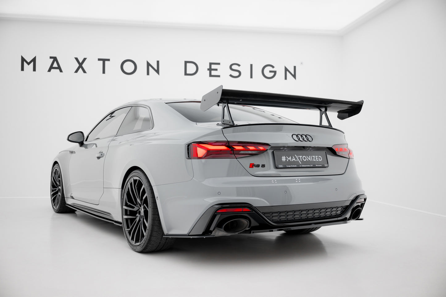 Carbon Spoiler With Upper Swan Mounting  suitable for Audi A5 / A5 S-Line / S5 / RS5 Coupe F5 / F5 Facelift
