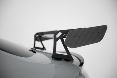 Carbon Spoiler With Upper Swan Mounting + LED suitable for Audi A5 / A5 S-Line / S5 / RS5 Coupe F5 / F5 Facelift