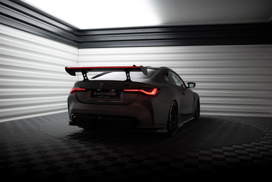 Karbonowy Spoiler Z Wewnętrznymi Wspornikami + LED pasujący do BMW M4 G82 / G82 Facelift / M440i / 4 M-Pack G22 / G22 Facelift