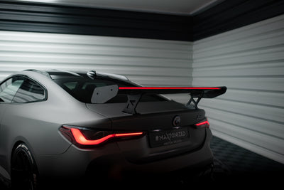 Karbonowy Spoiler Z Wewnętrznymi Wspornikami + LED pasujący do BMW M4 G82 / G82 Facelift / M440i / 4 M-Pack G22 / G22 Facelift