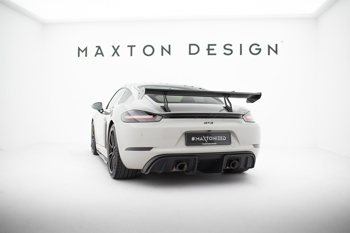 Carbon Spoiler With Upper Swan Mounting  V.2 suitable for Porsche 718 Cayman 982c