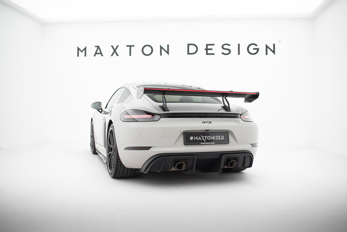 Karbonowy Spoiler Z Górnymi Mocowaniami V.2 + LED suitable for Porsche 718 Cayman 982c