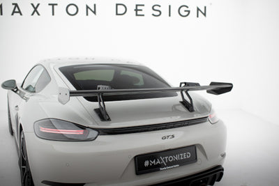 Carbon Spoiler With Upper Swan Mounting  V.2 suitable for Porsche 718 Cayman 982c