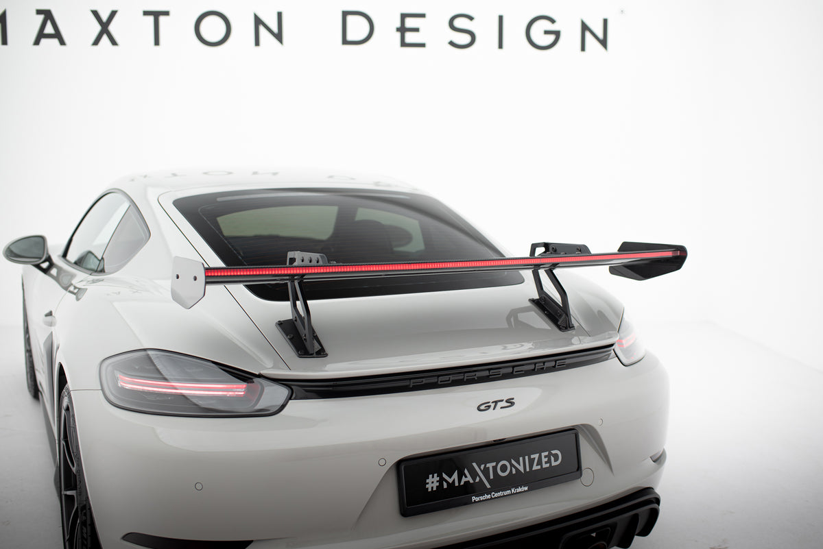 Karbonowy Spoiler Z Górnymi Mocowaniami V.2 + LED suitable for Porsche 718 Cayman 982c