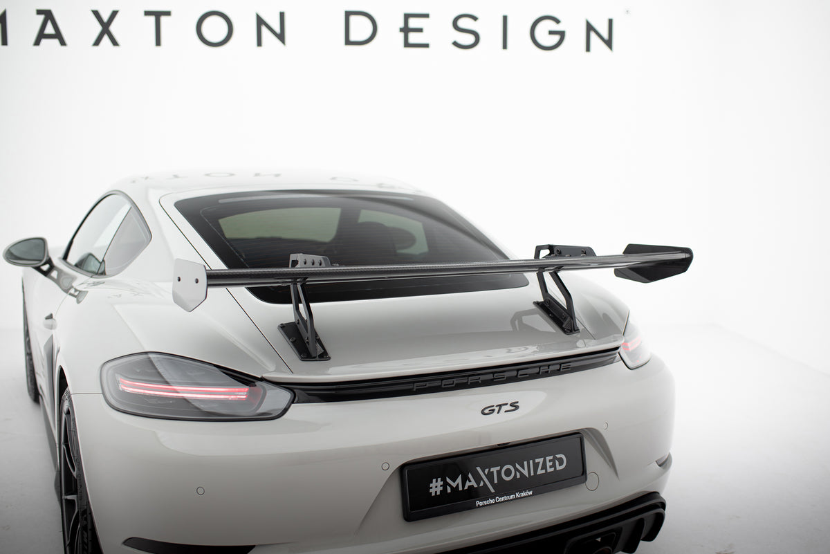 Carbon Spoiler With Upper Swan Mounting  V.2 suitable for Porsche 718 Cayman 982c