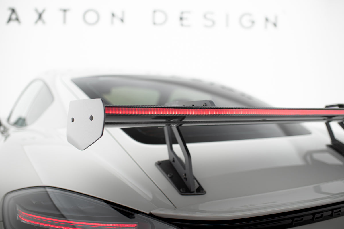 Karbonowy Spoiler Z Górnymi Mocowaniami V.2 + LED suitable for Porsche 718 Cayman 982c