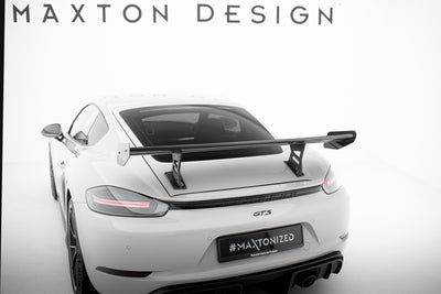 Carbon Spoiler With Internal Brackets Uprights V.1 suitable for Porsche 718 Cayman  982c