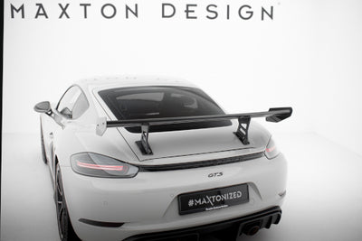 Carbon Spoiler With Internal Brackets Uprights V.1 suitable for Porsche 718 Cayman  982c