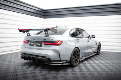 Carbon Spoiler With Internal Brackets Uprights + LED suitable for BMW M3 G80 / M340i G20 / 3 M-Pack G20 / 3 Standard G20