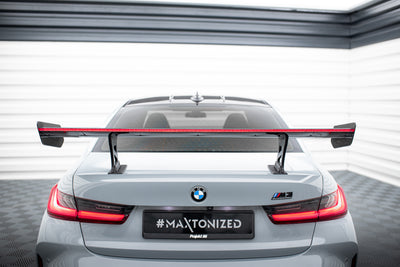 Carbon Spoiler With Internal Brackets Uprights + LED suitable for BMW M3 G80 / M340i G20 / 3 M-Pack G20 / 3 Standard G20