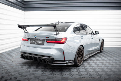 Carbon Spoiler With External Brackets Uprights suitable for BMW M3 G80 / M340i G20 / 3 M-Pack G20 / 3 Standard G20