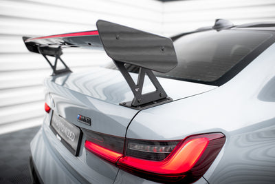 Karbonowy Spoiler Z Zewnętrznymi Wspornikami + LED pasujący do BMW M3 G80 / M340i G20 / 3 M-Pack G20 / 3 Standard G20