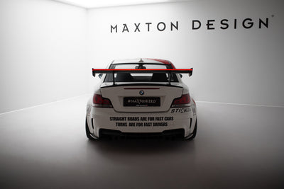 Carbon Spoiler With Internal Brackets Uprights V.1 + LED suitable for BMW 1 M E82