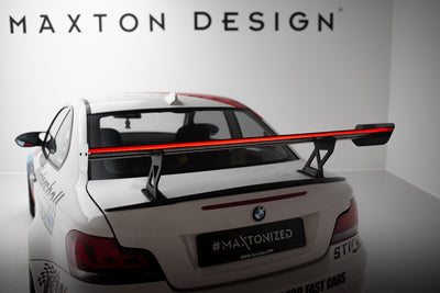 Carbon Spoiler With Internal Brackets Uprights V.1 + LED suitable for BMW 1 M E82