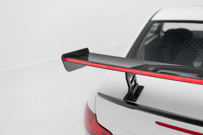 Carbon Spoiler With Internal Brackets Uprights V.2 + LED suitable for BMW 1 M E82