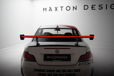 Carbon Spoiler With Internal Brackets Uprights V.2 + LED suitable for BMW 1 M E82