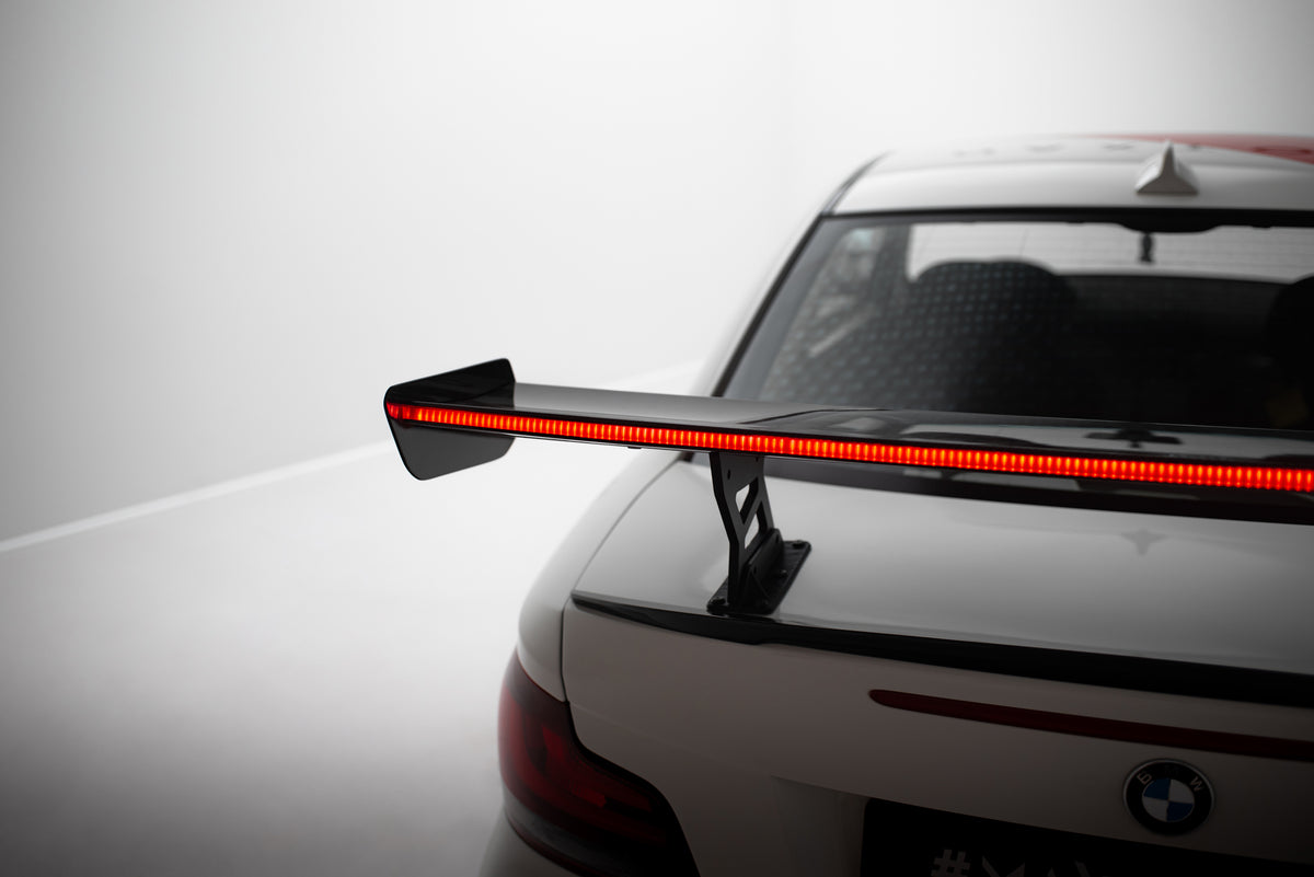 Carbon Spoiler With Internal Brackets Uprights V.2 + LED suitable for BMW 1 M E82