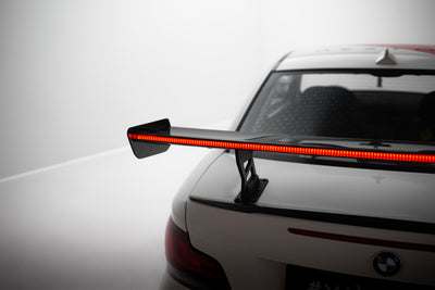 Carbon Spoiler With Internal Brackets Uprights V.2 + LED suitable for BMW 1 M E82