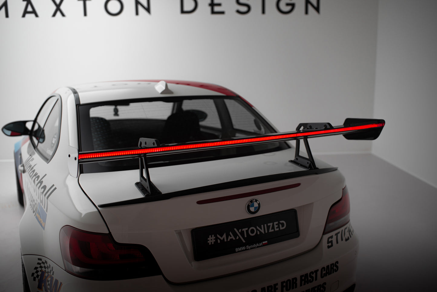 Carbon Spoiler With Upper Swan Mounting + LED suitable for BMW 1 M E82