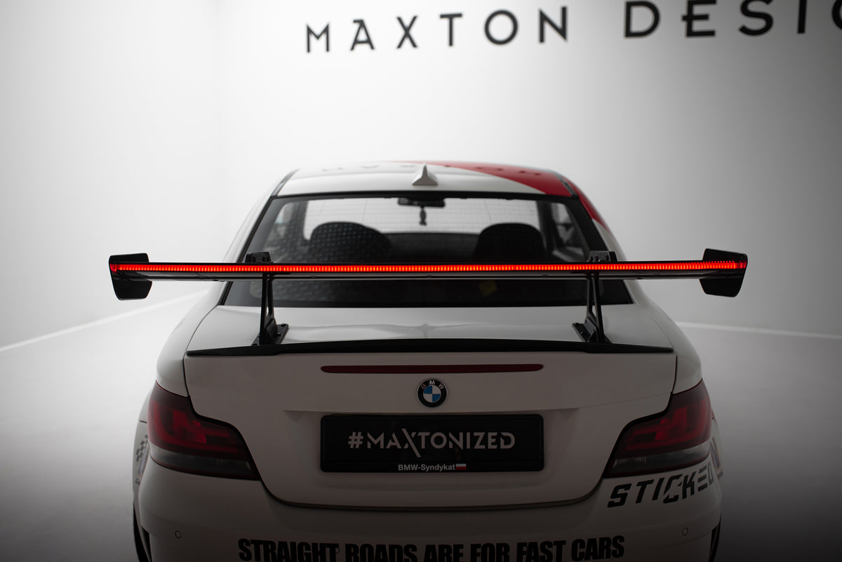 Carbon Spoiler With Upper Swan Mounting + LED suitable for BMW 1 M E82