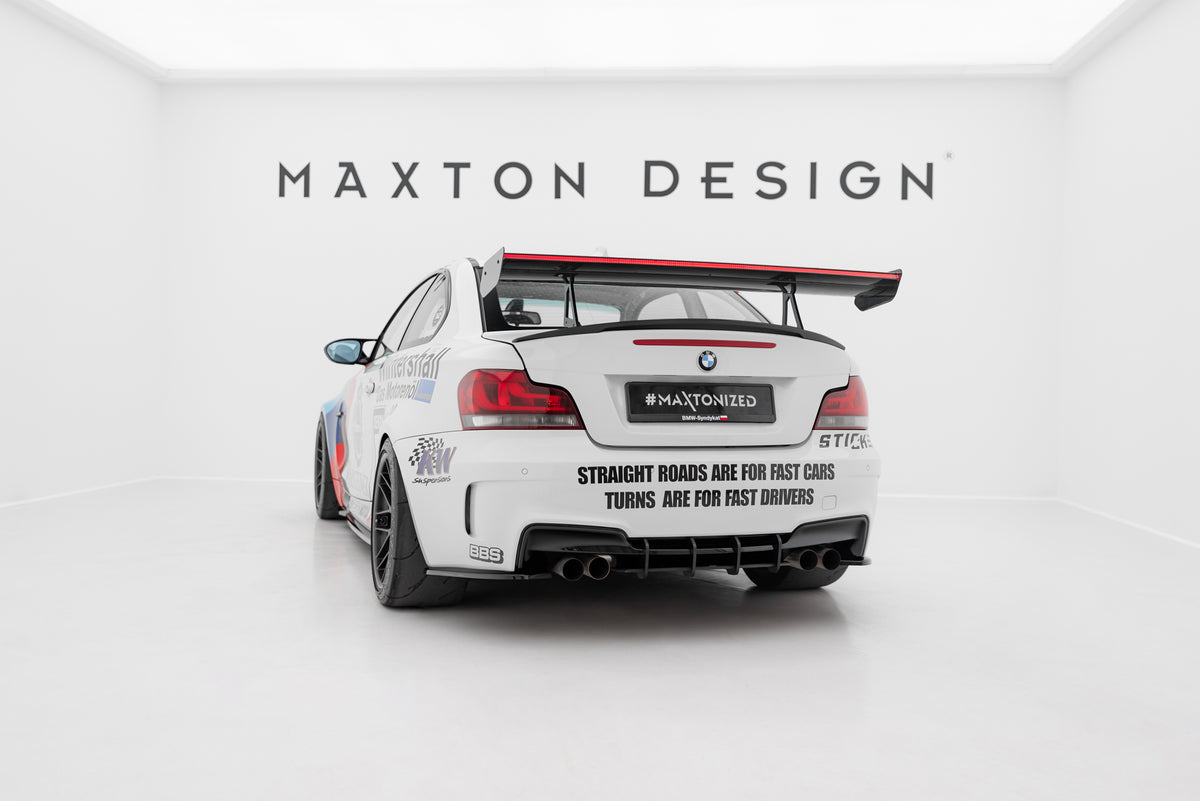 Carbon Spoiler With Upper Swan Mounting + LED suitable for BMW 1 M E82