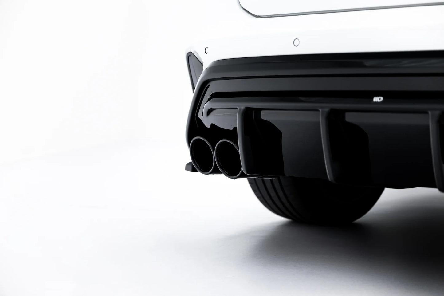 Heckansatz + Endschalldampfer Sportauspuff Attrappe Audi A3 S-Line Sportback 8Y Facelift