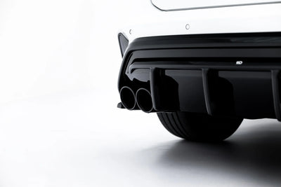 Heckansatz + Endschalldampfer Sportauspuff Attrappe Audi A3 S-Line Sportback 8Y Facelift