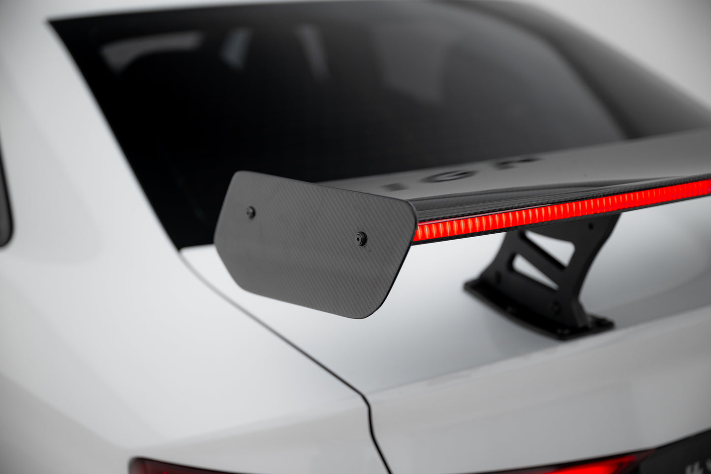 Carbon Spoiler With Internal Brackets Uprights + LED suitable for Audi A3 / A3 S-Line / S3 / RS3 Sedan 8V / 8V Facelift