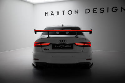 Carbon Spoiler With Internal Brackets Uprights + LED suitable for Audi A3 / A3 S-Line / S3 / RS3 Sedan 8V / 8V Facelift