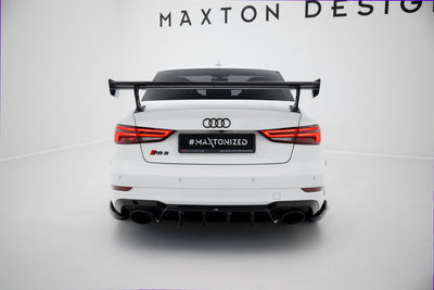 Carbon Spoiler With External Brackets Uprights suitable for Audi A3 / A3 S-Line / S3 / RS3 Sedan 8V / 8V Facelift