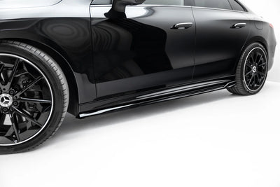 Splittery Progów pasujące do Mercedes-Benz CLA Hybrid / EQ AMG-Line Coupe / Shooting Brake C174 / X174