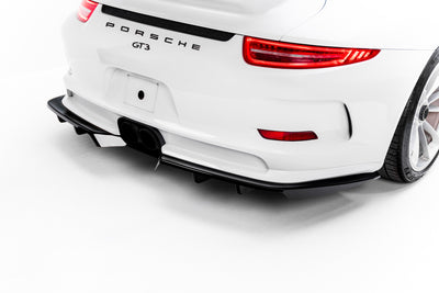 Hinten Splitter (mit einem vertikalem balken) passend für Porsche 911 GT3 991