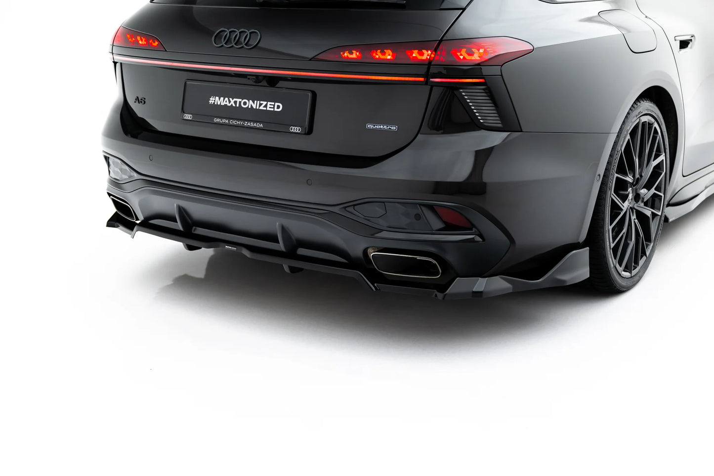 Hinten Splitter (mit einem vertikalem balken) V.4 Audi A6 S-Line C9