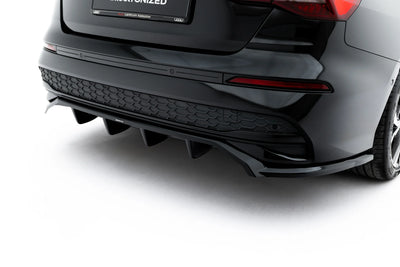 Arriere Splitter (avec une barre verticale)  Audi A3 Sedan 8Y Facelift