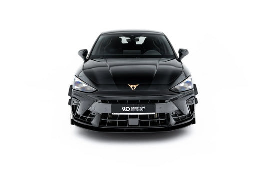 Street Pro Lame Du Pare-Chocs Avant + Flaps compatible avec Cupra Leon Hatchback Mk1 Facelift